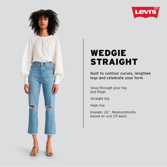 *NWT* Levi’s Wedgie Straight Jeans Size 29 - Picture 4 of 10